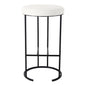 Blackley Black Iron Bar Stool - Natural Linen
