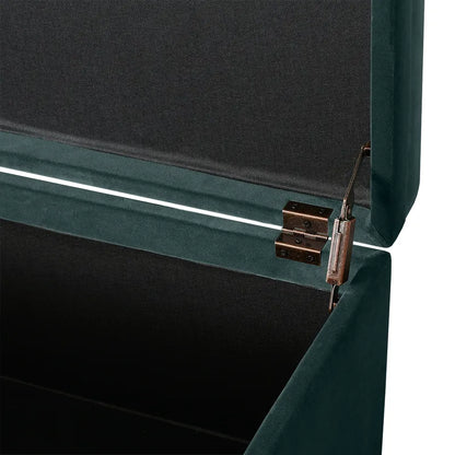 Soho Storage Bench Ottoman - Teal Velvet