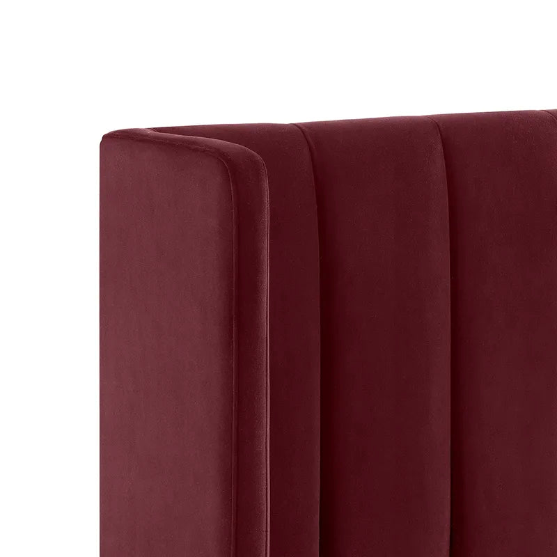 Central Park Queen Bedhead - Wine Velvet