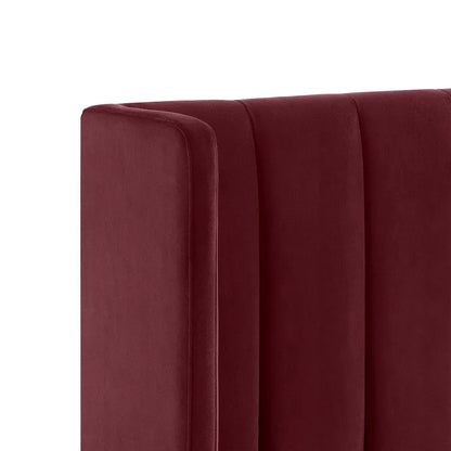 Central Park Queen Bedhead - Wine Velvet