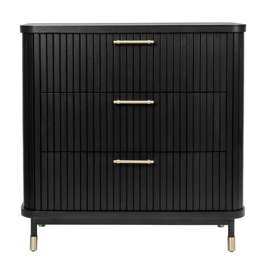 Sophia 3 Drawer Chest - Black