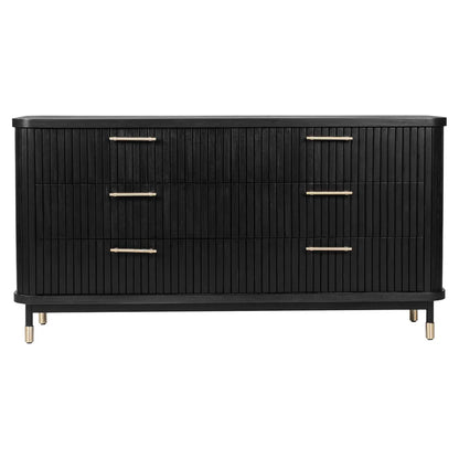 Sophia 6 Drawer Chest - Black