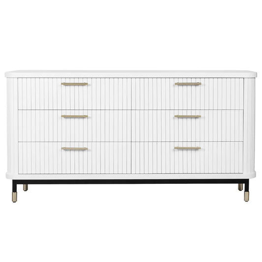 Sophia 6 Drawer Chest - White