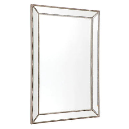 Zeta Wall Mirror - Medium Antique Silver
