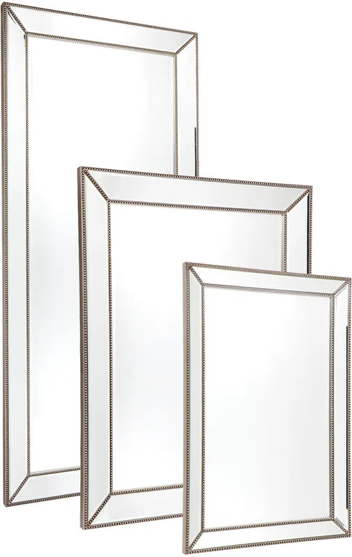 Zeta Wall Mirror - Medium Antique Silver