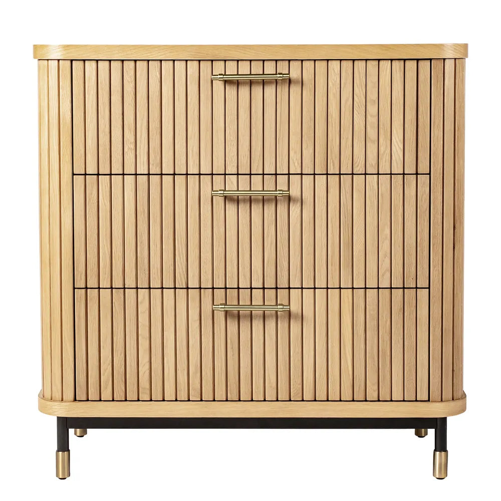 Sophia Oak 3 Drawer Chest - Natural