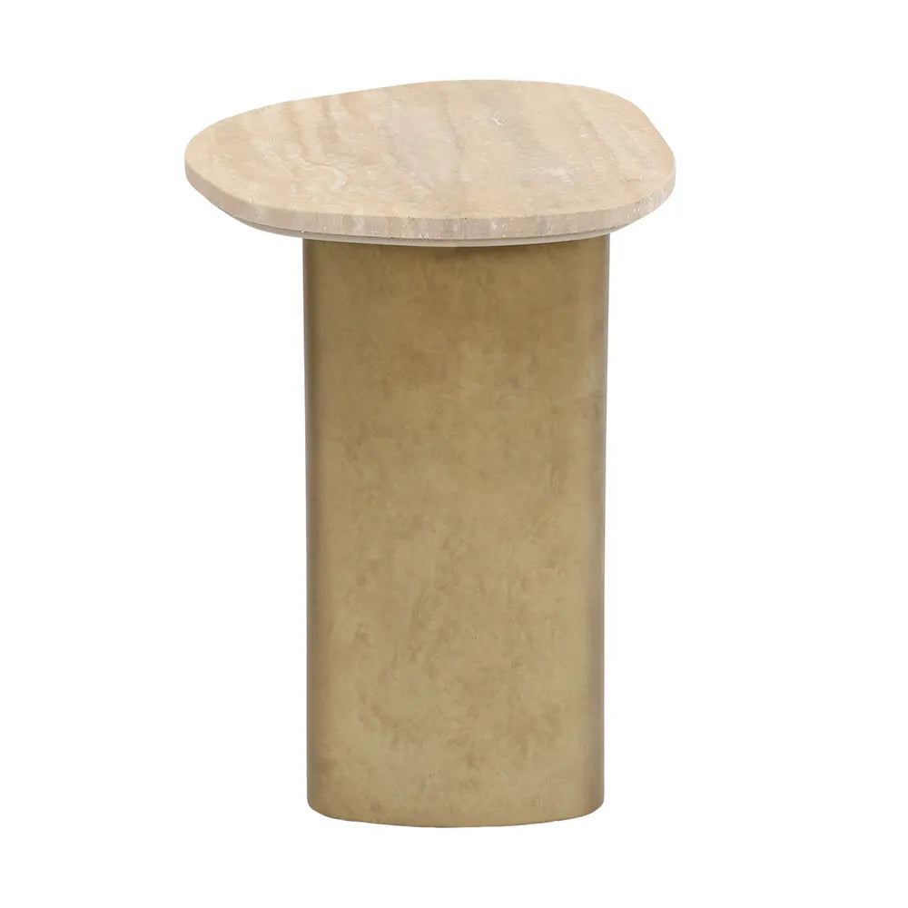 Audrey Small Side Table - Travertine