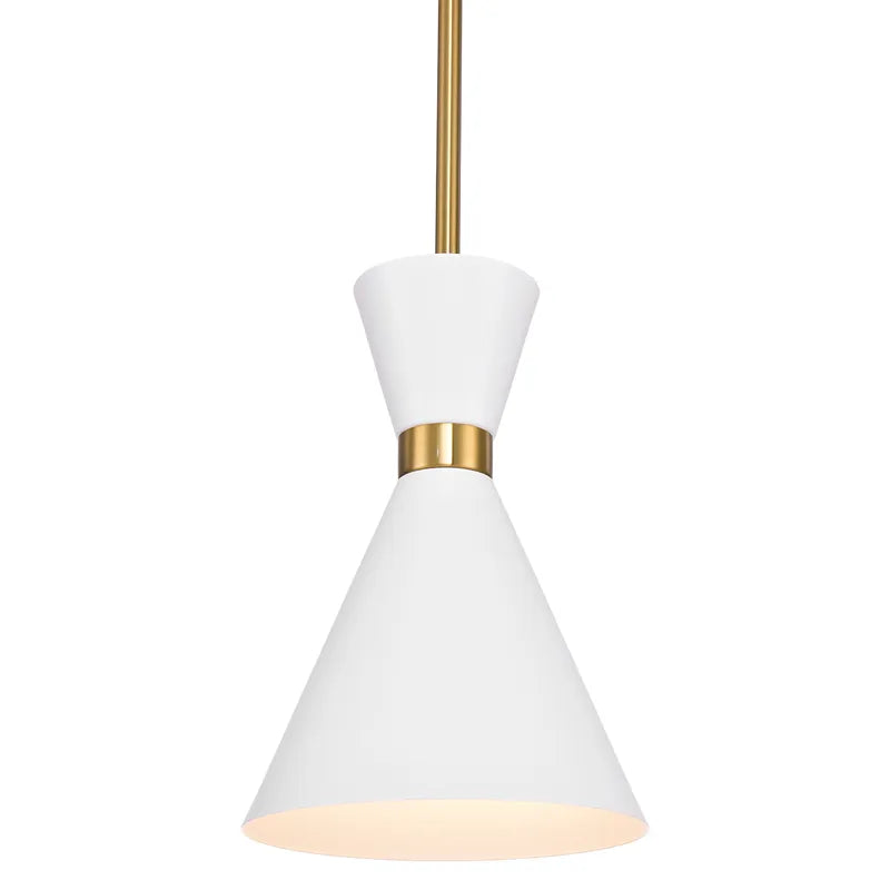 Oslo Pendant - White with Brass
