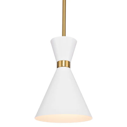 Oslo Pendant - White with Brass