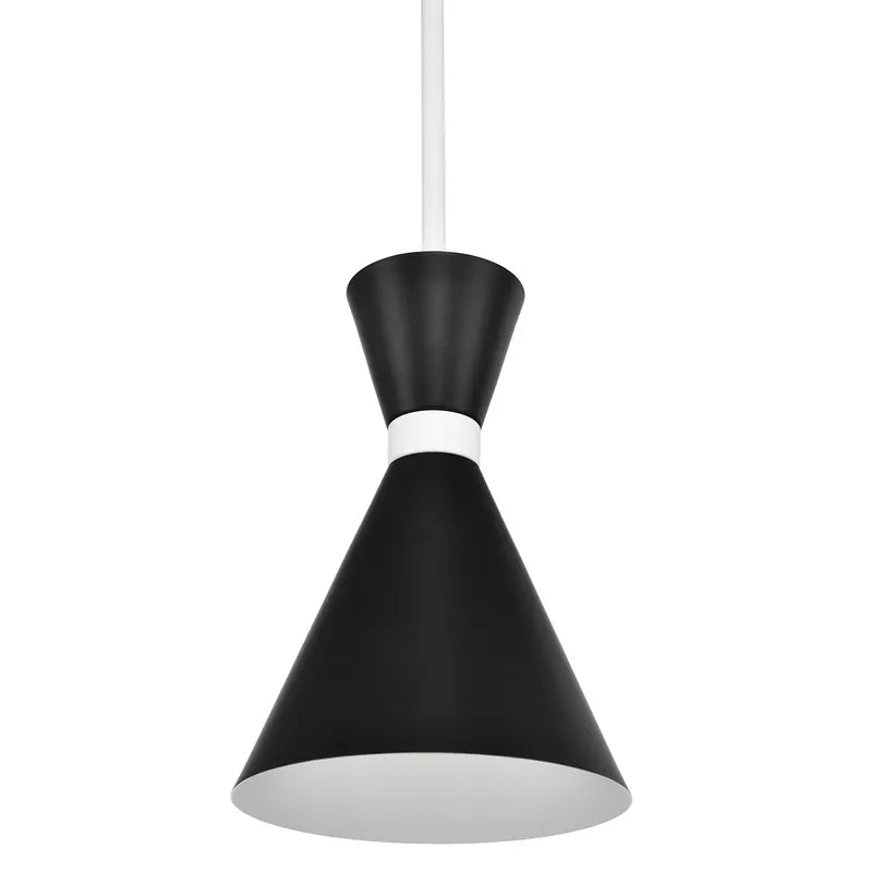 Oslo Pendant - Black with White