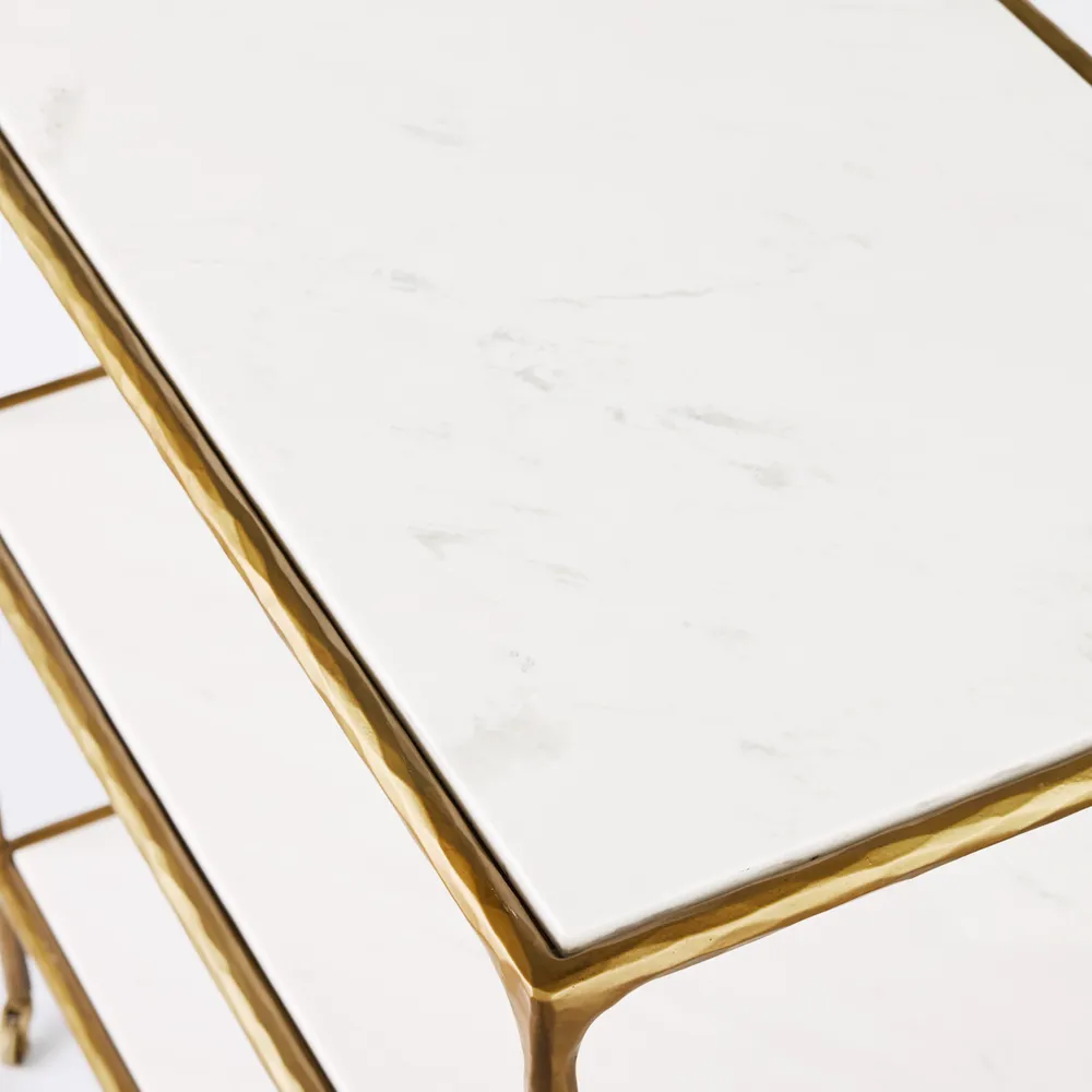 Harley Marble Bar Cart