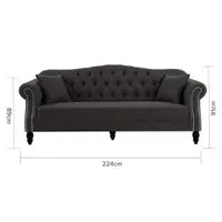 Vaucluse Buttoned 3 Seat Sofa