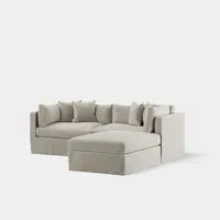 Marbella Modular 4 Seater Sofa Reversible Ottoman Chiase