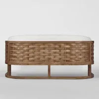 Weave Teak Outdoor Sofa