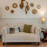 Vaucluse 2 Seat Hamptons Buttoned Sofa